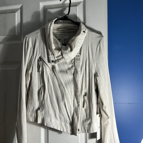 Anthropologie lightweight linen moto jacket size XS - Picture 5 of 9